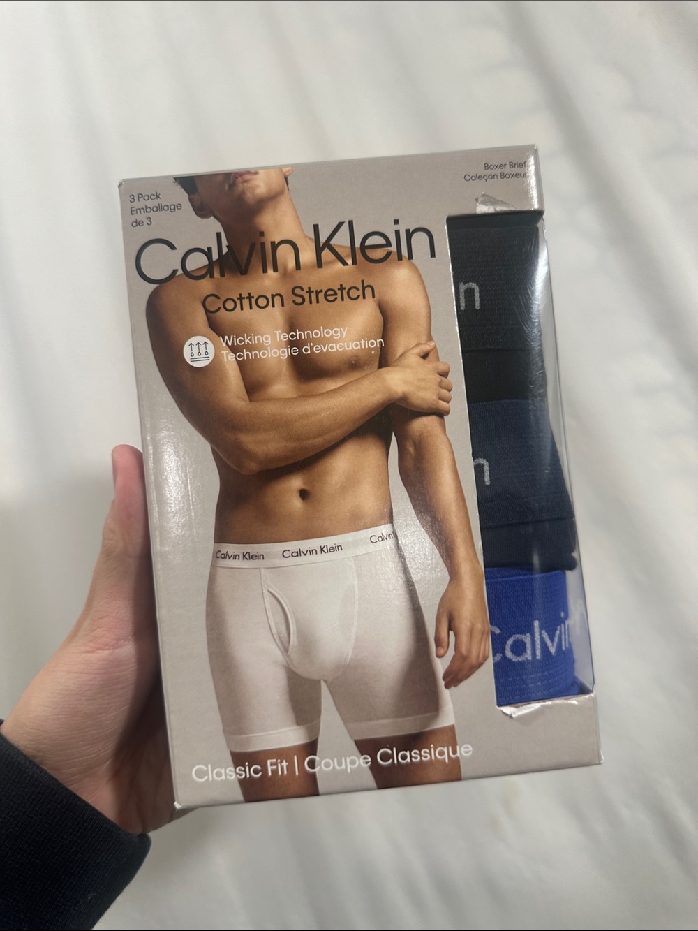 Calvin Klein Cotton Stretch Boxer Briefs - Black, Navy, Blue